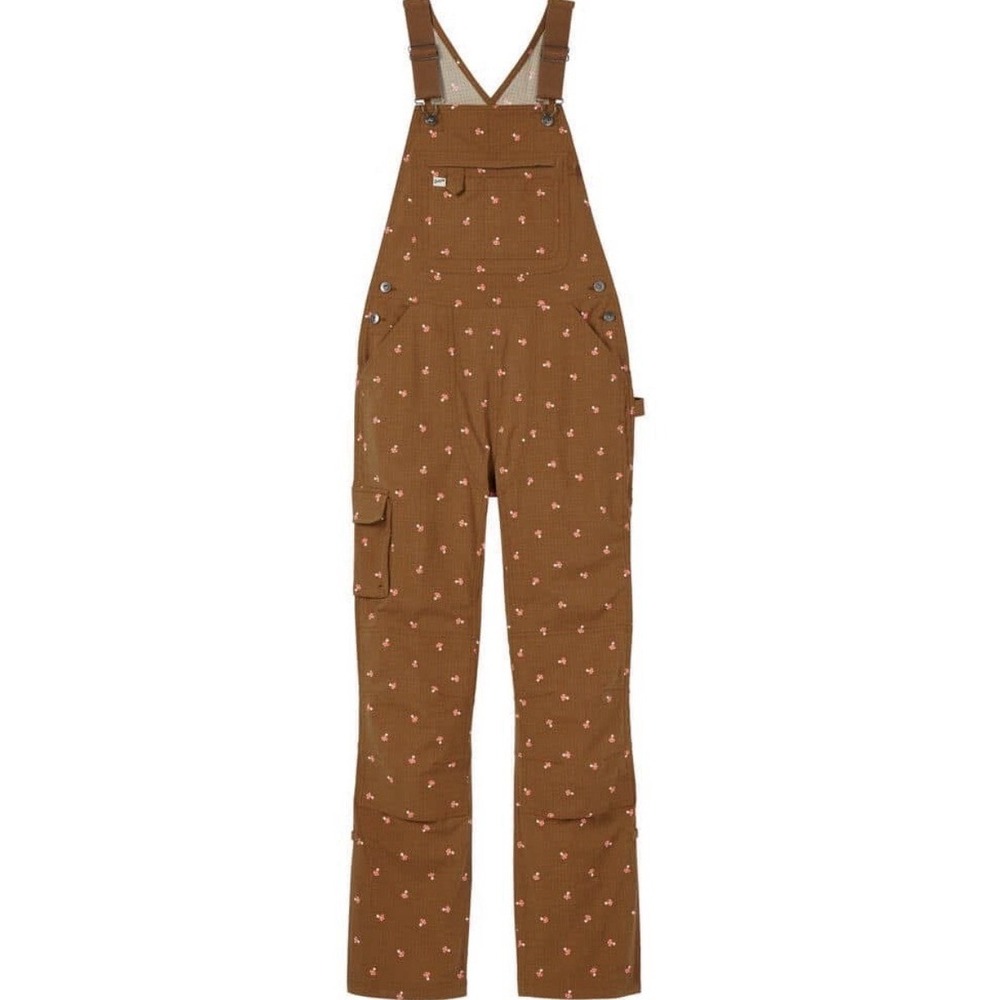 Duluth Trading Heirloom Gardening Bib Overalls Womens XL x 31 Brown Mushroom